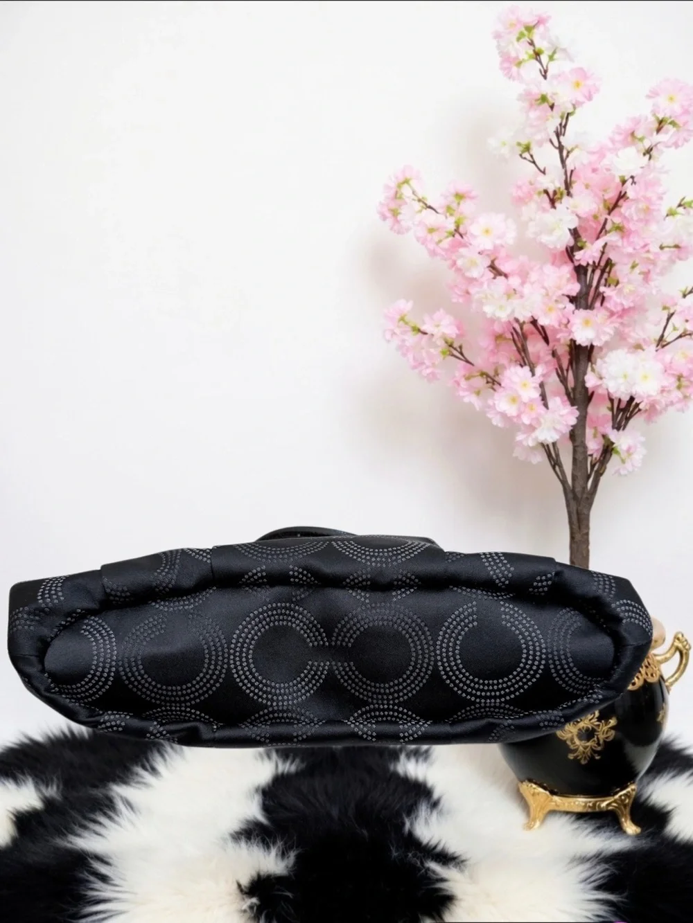 COACH MADISON DOTTED OP ART SOPHIA SATCHEL
